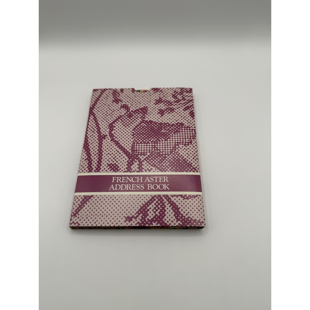 Vintage 1986 Avon French Aster Address Book Floral Print with Pencil &‎ Slipcase